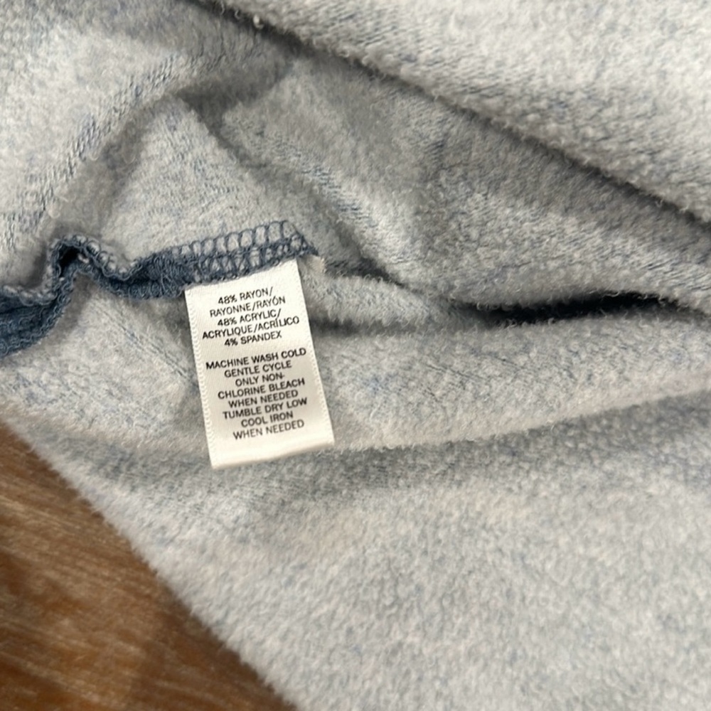 Lou & Grey Heathered Blue Cowl Neck Top - Picture 6 of 8